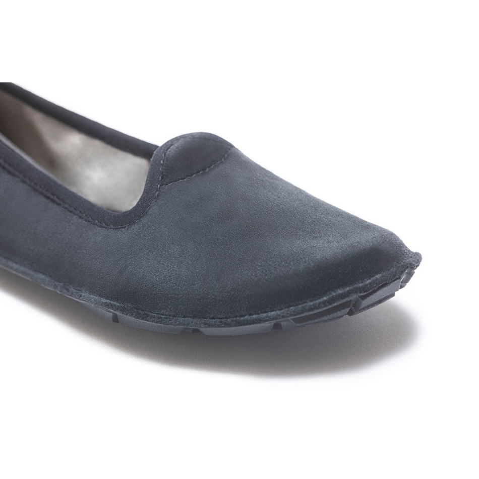 Vibram Einviertel Samt Schwarz